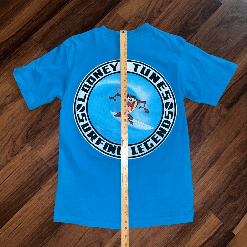 1994 Single Stich Tee Looney Tunes Surfing Legend Taz Warner Bros M Vintage Surf - Picture 7 of 7